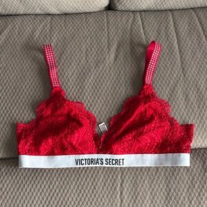 Victoria's Secret Vibrant Red Lace Bralette